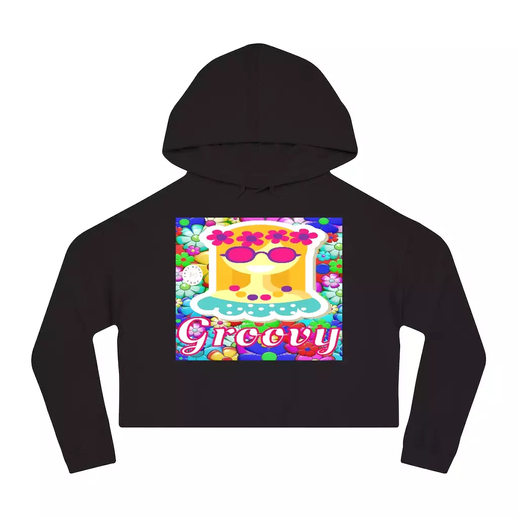 Groovy Hippie Cropped Hoodie