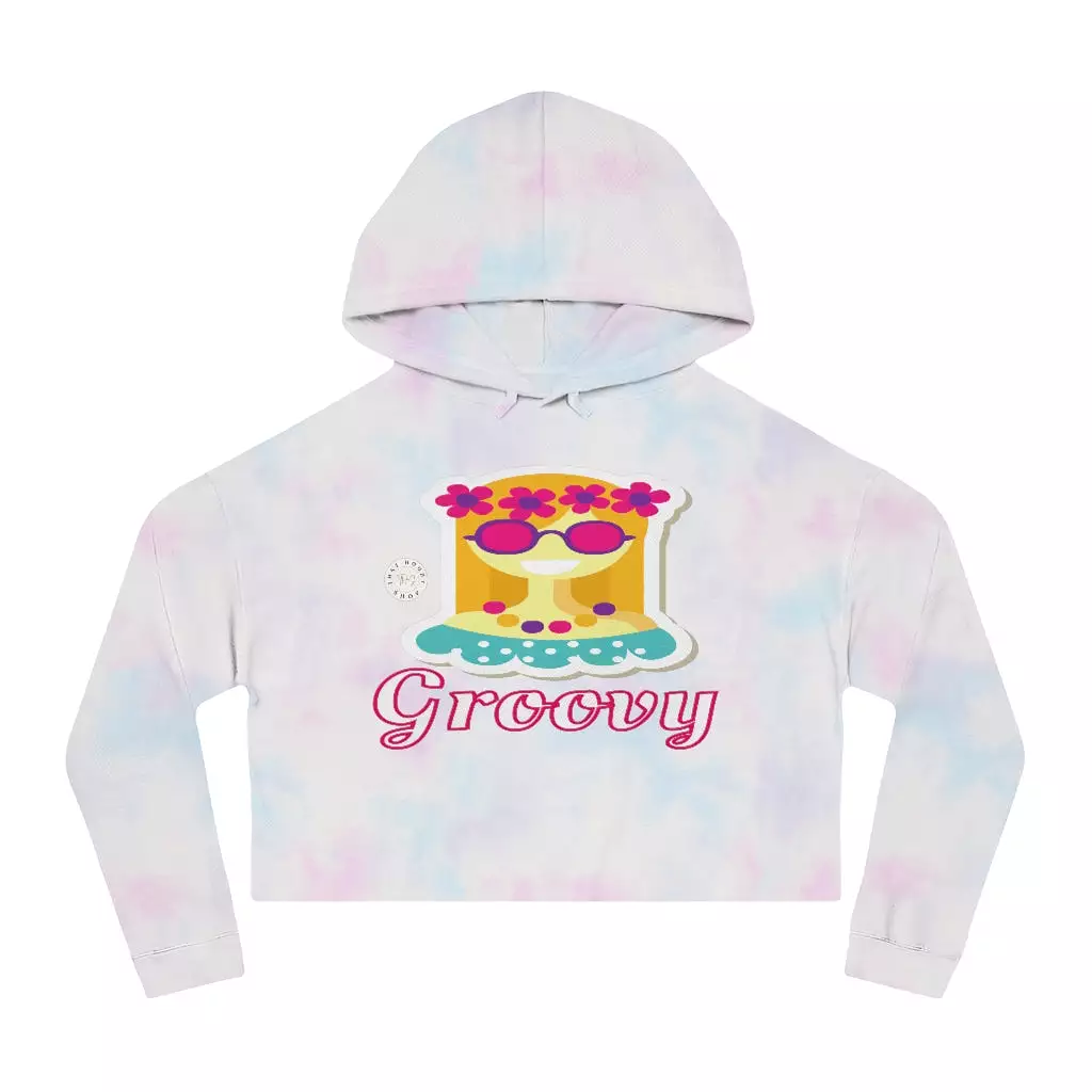 Groovy Hippie Cropped Hoodie