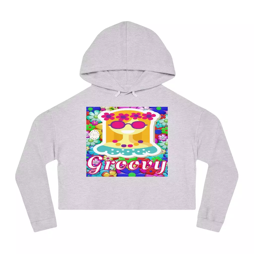 Groovy Hippie Cropped Hoodie