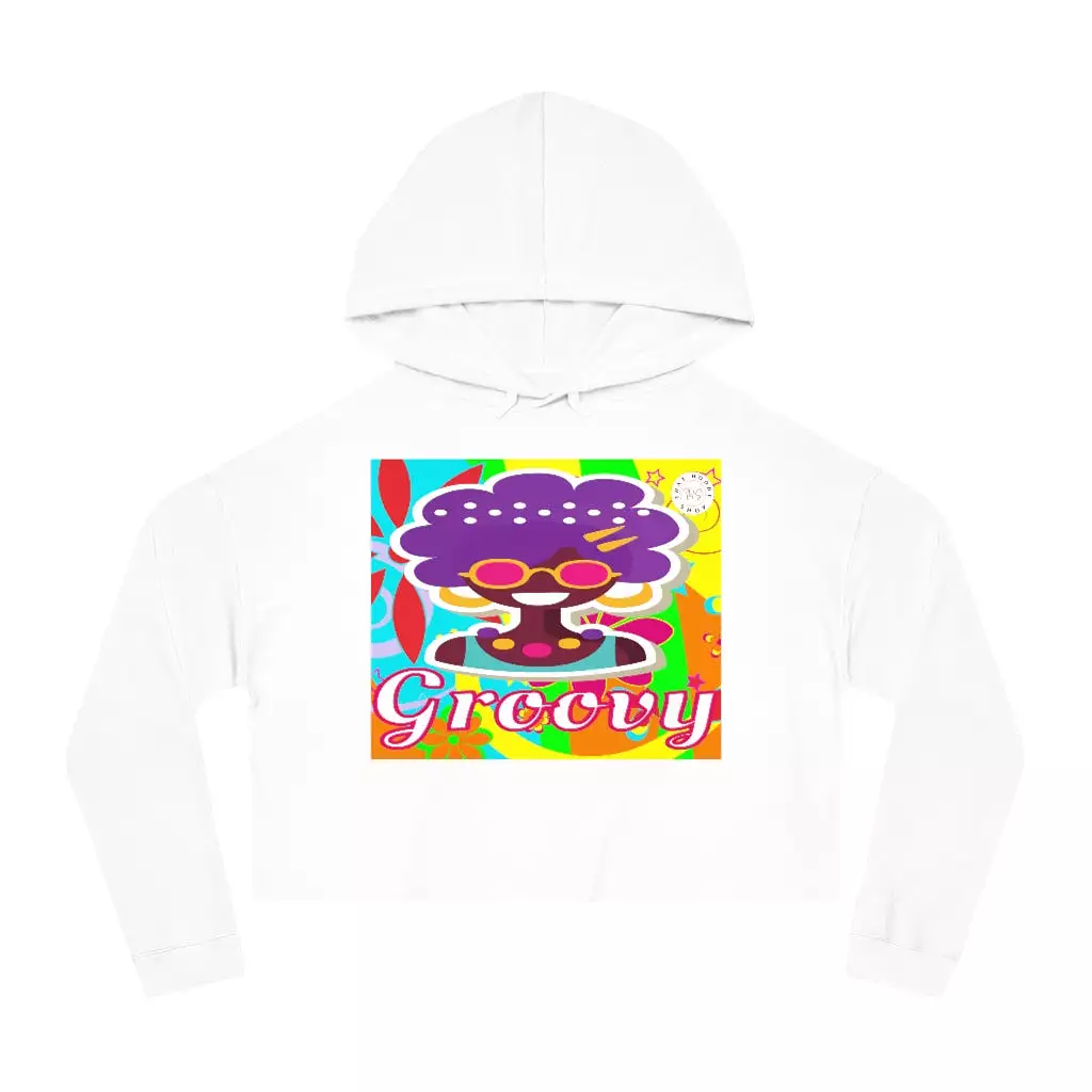 Groovy Hippie Cropped Hoodie