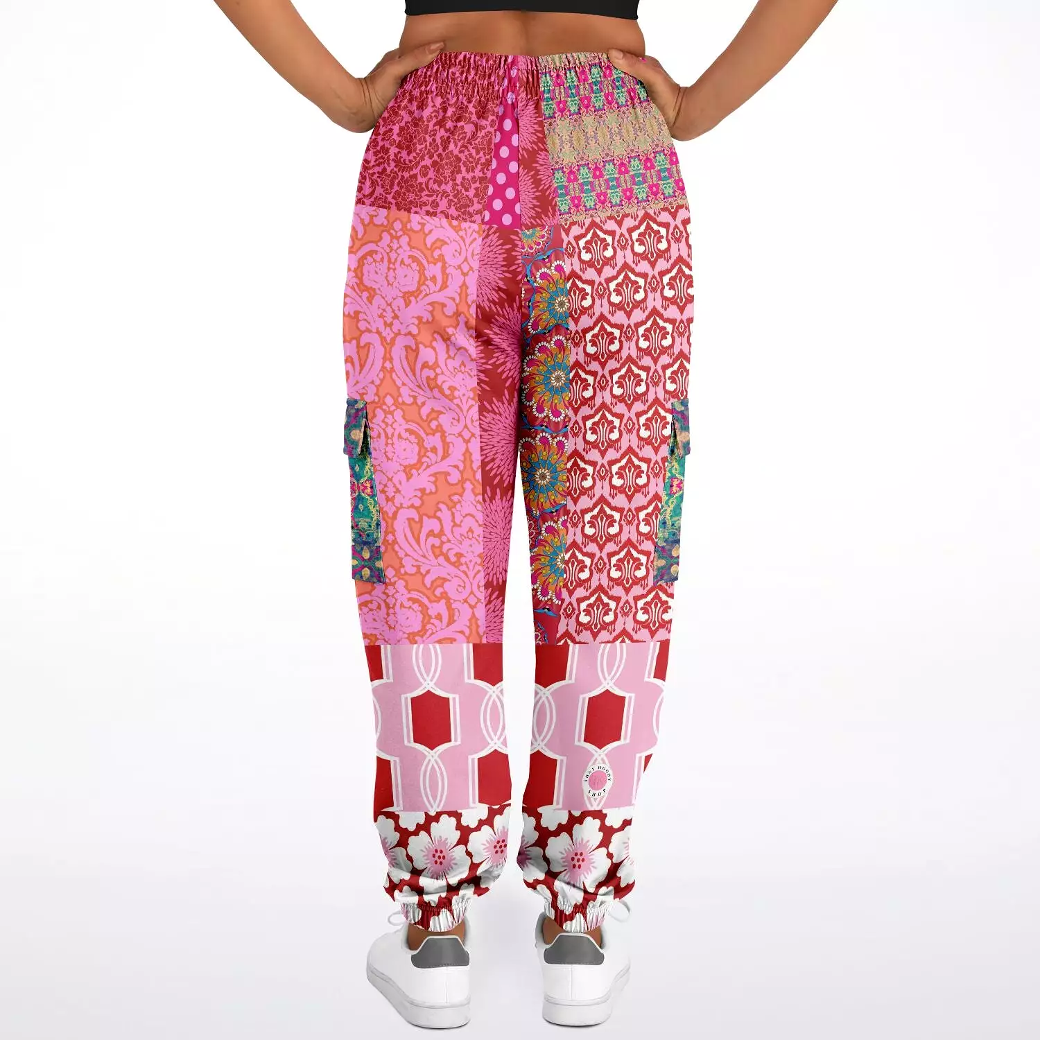 Gypsy Beat Pink Patchwork Unisex Eco-Poly Joggers