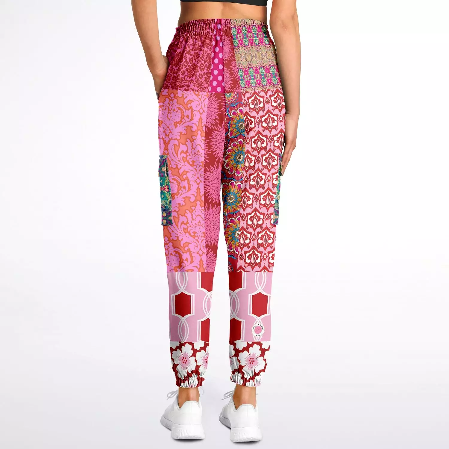 Gypsy Beat Pink Patchwork Unisex Eco-Poly Joggers