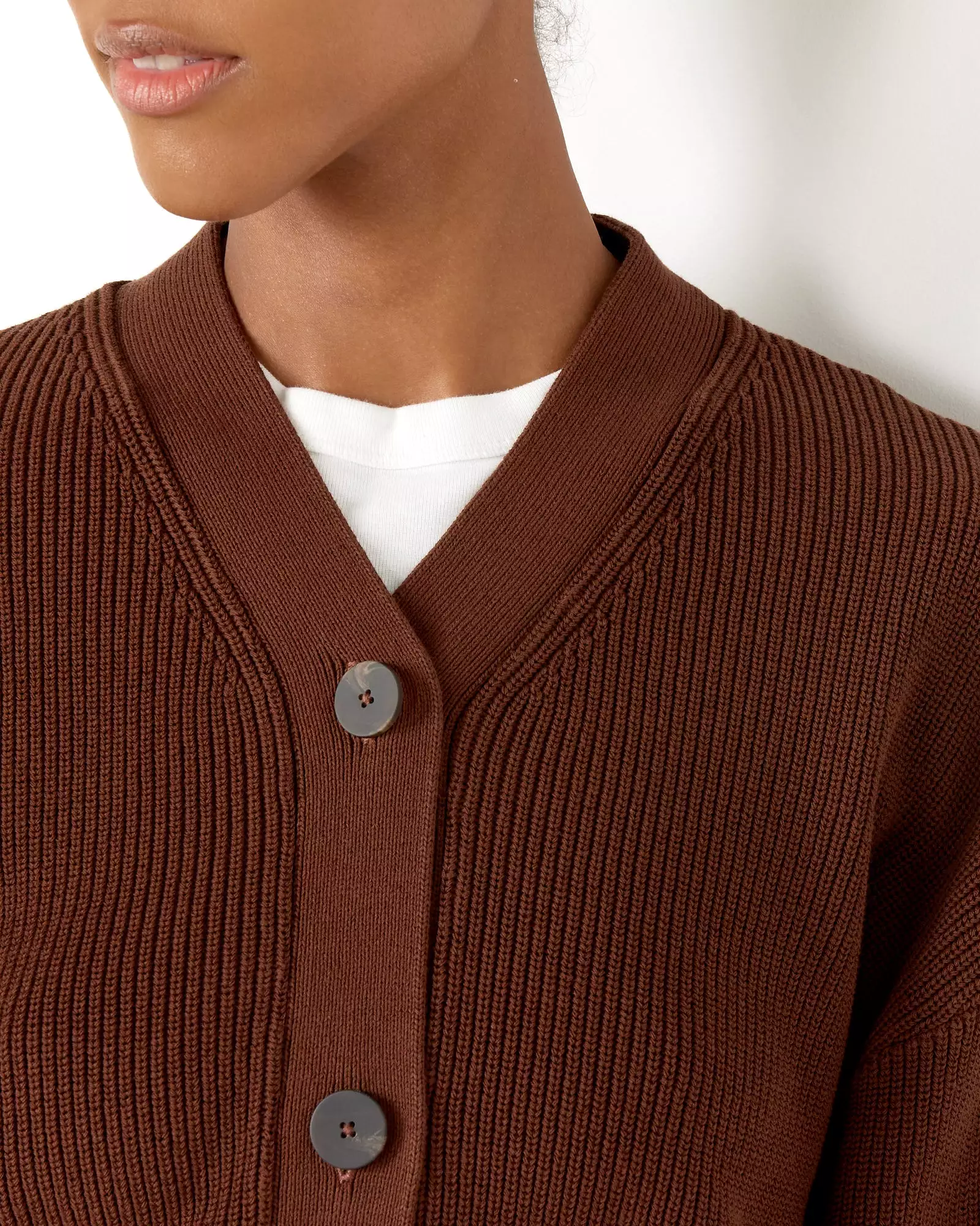 Hana Cardigan in Carob Brown