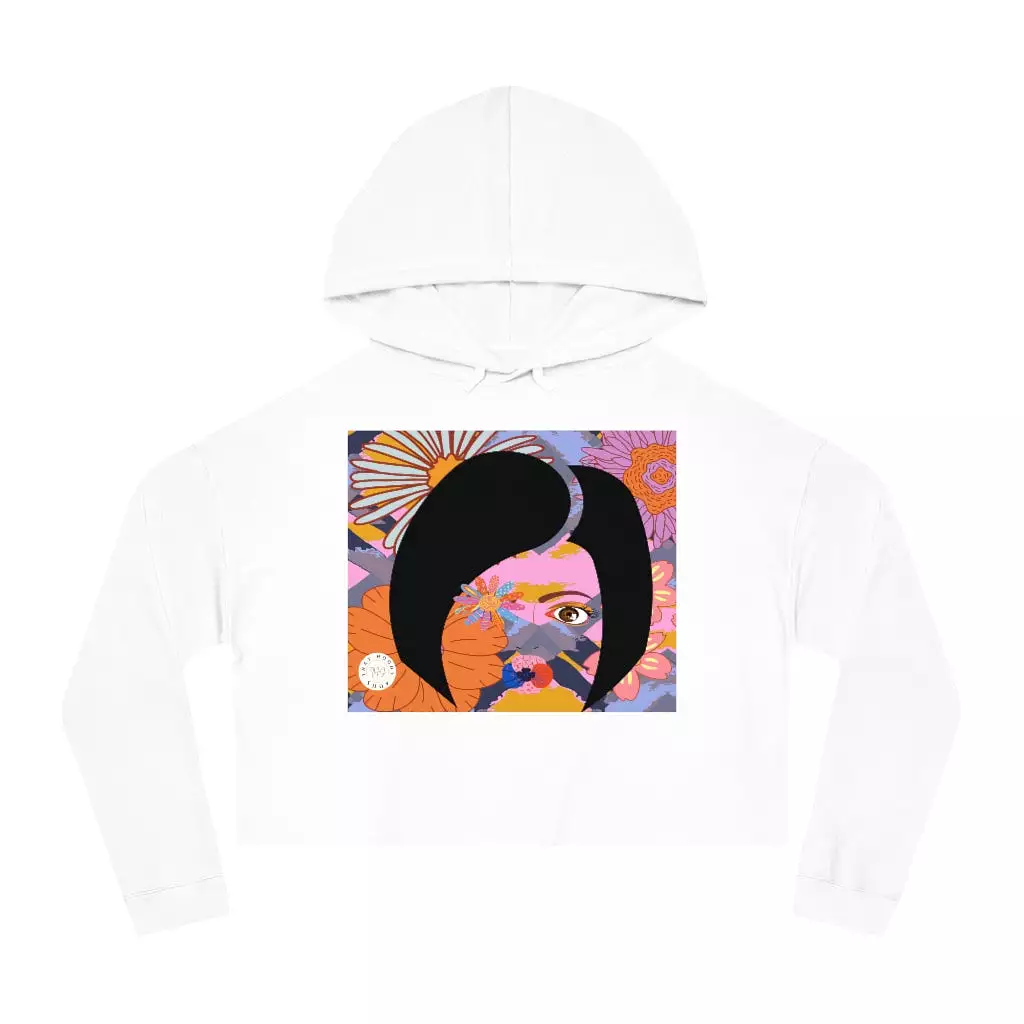 Haunting Visage Cropped Hoodie