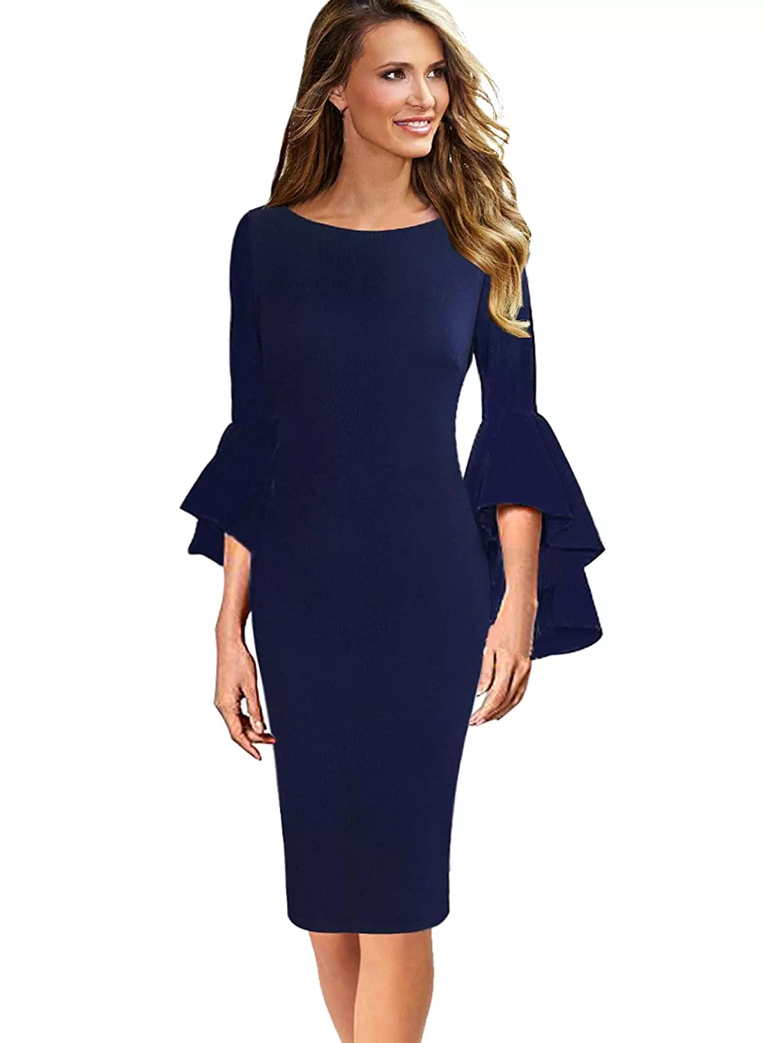 Haute Edition Women's Bell Sleeves Cocktail Party Dress