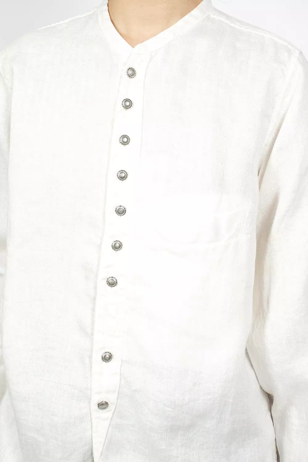 Herringbone Penny Shirt White