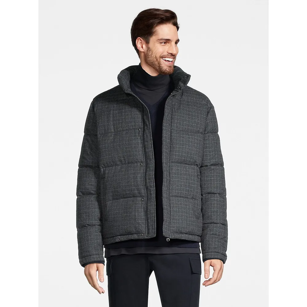 Hudson North Plaid Premium Puffer Coat