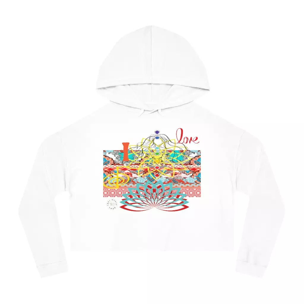 I Love REIKI Cropped Hoodie