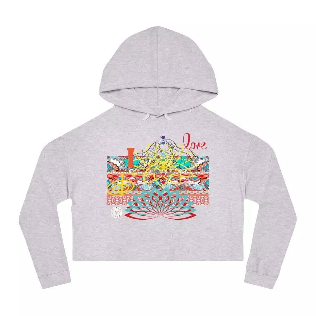 I Love REIKI Cropped Hoodie