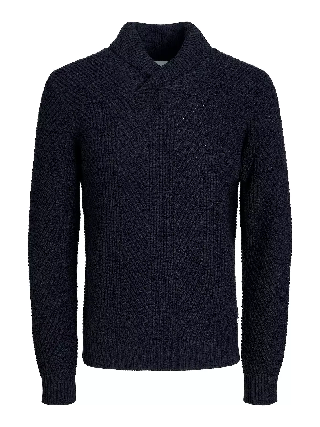 Jack & Jones Mens 'JJSTANDFORD' Shawl Neck Knit Jumper