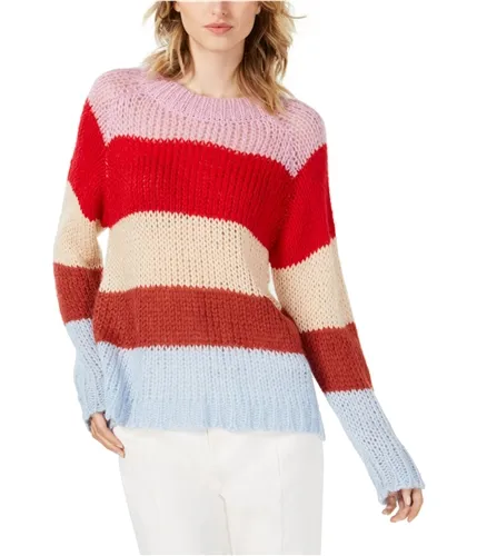 J.O.A. Womens Multi Stripe Knit Sweater