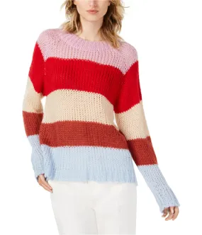 J.O.A. Womens Multi Stripe Knit Sweater