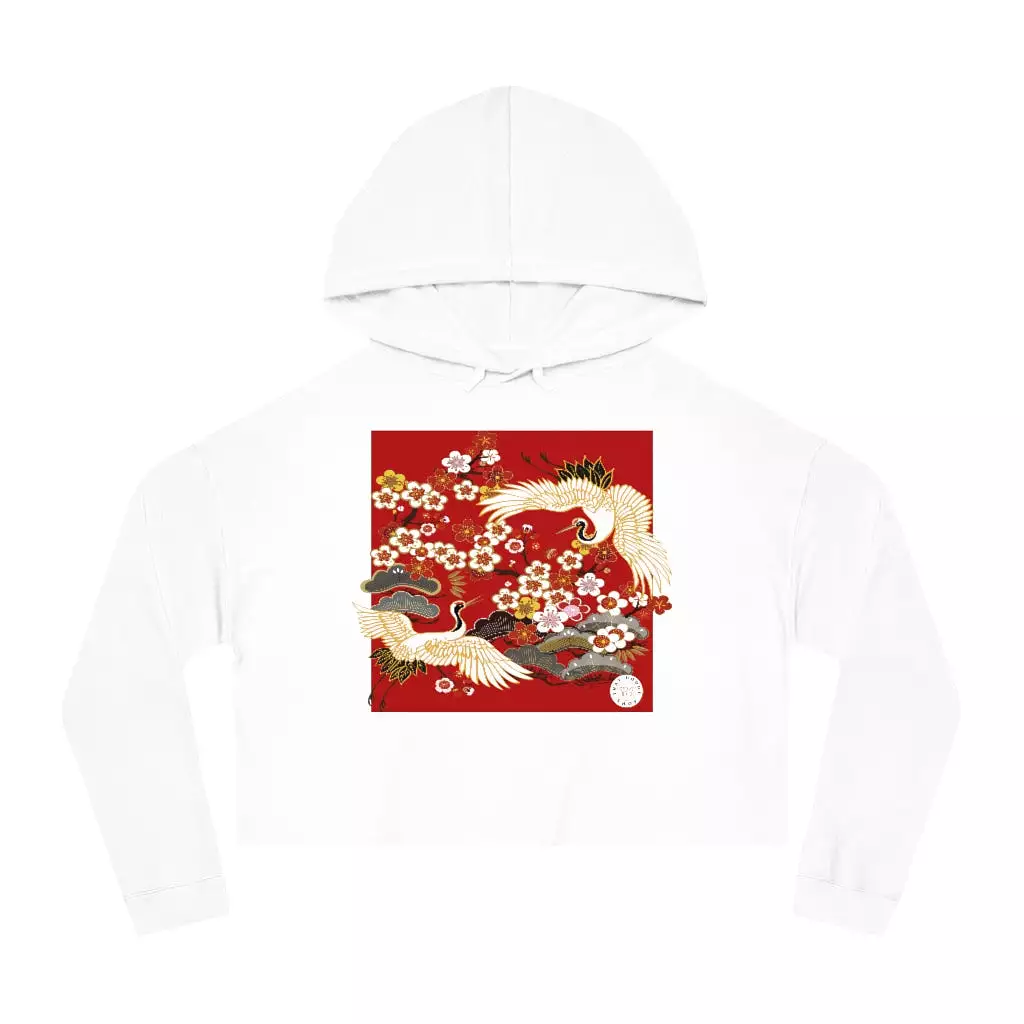 Kenzo Crane Cropped Hoodie