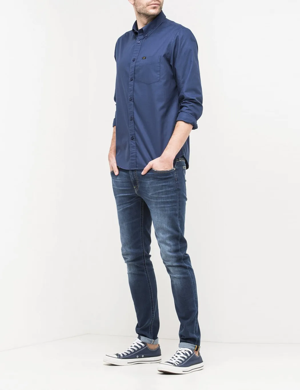 Lee Button Down Shirt - Midnight Blue