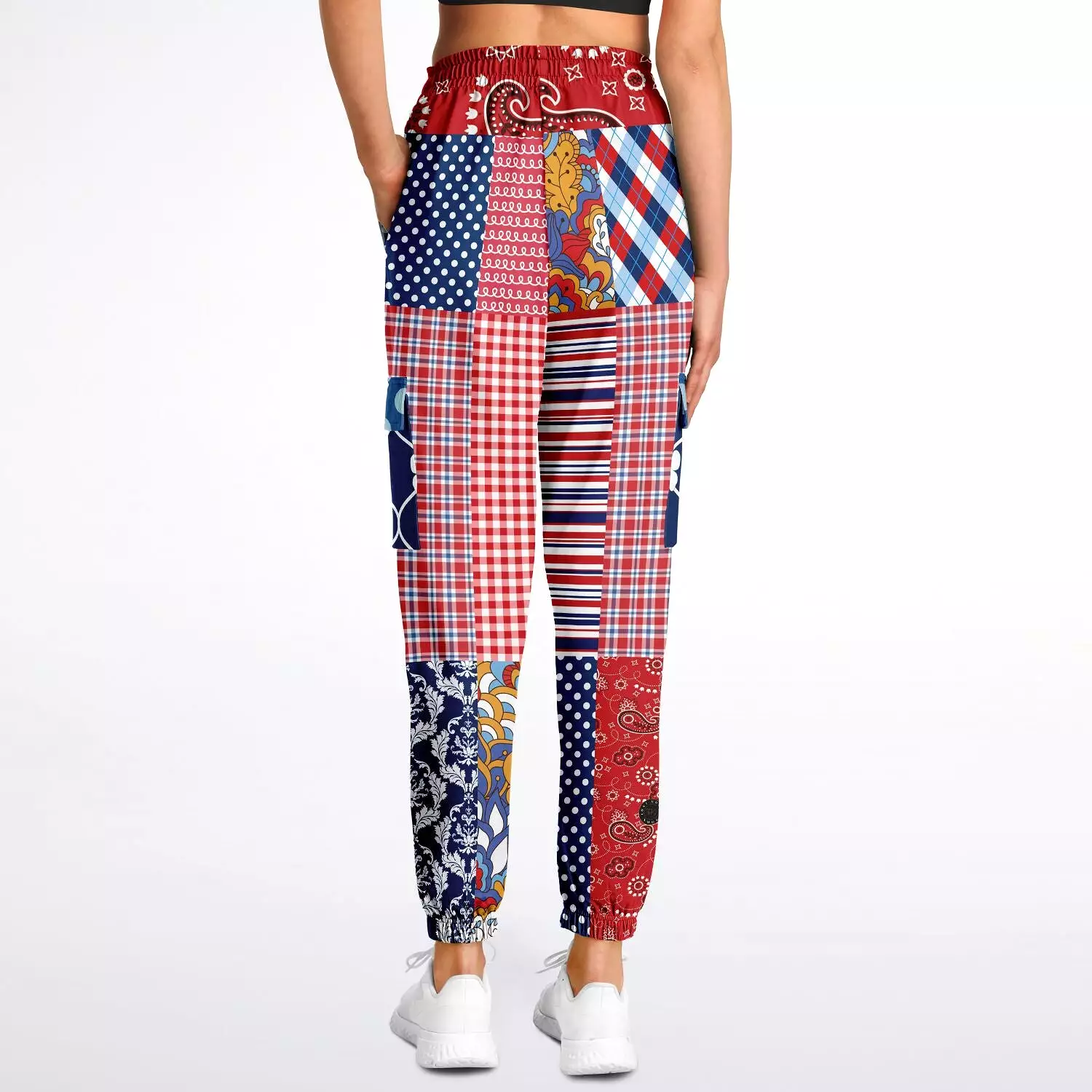 Liberty Bell Floral Stripe Polka Dot Unisex Cargo Sweats