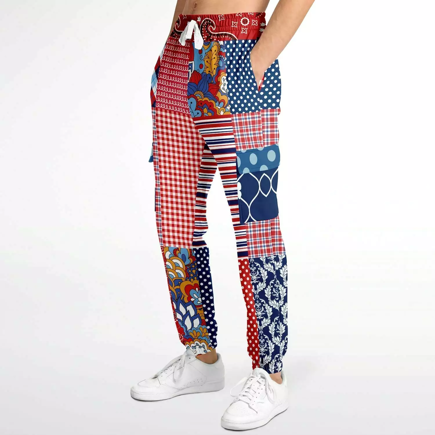 Liberty Bell Floral Stripe Polka Dot Unisex Cargo Sweats