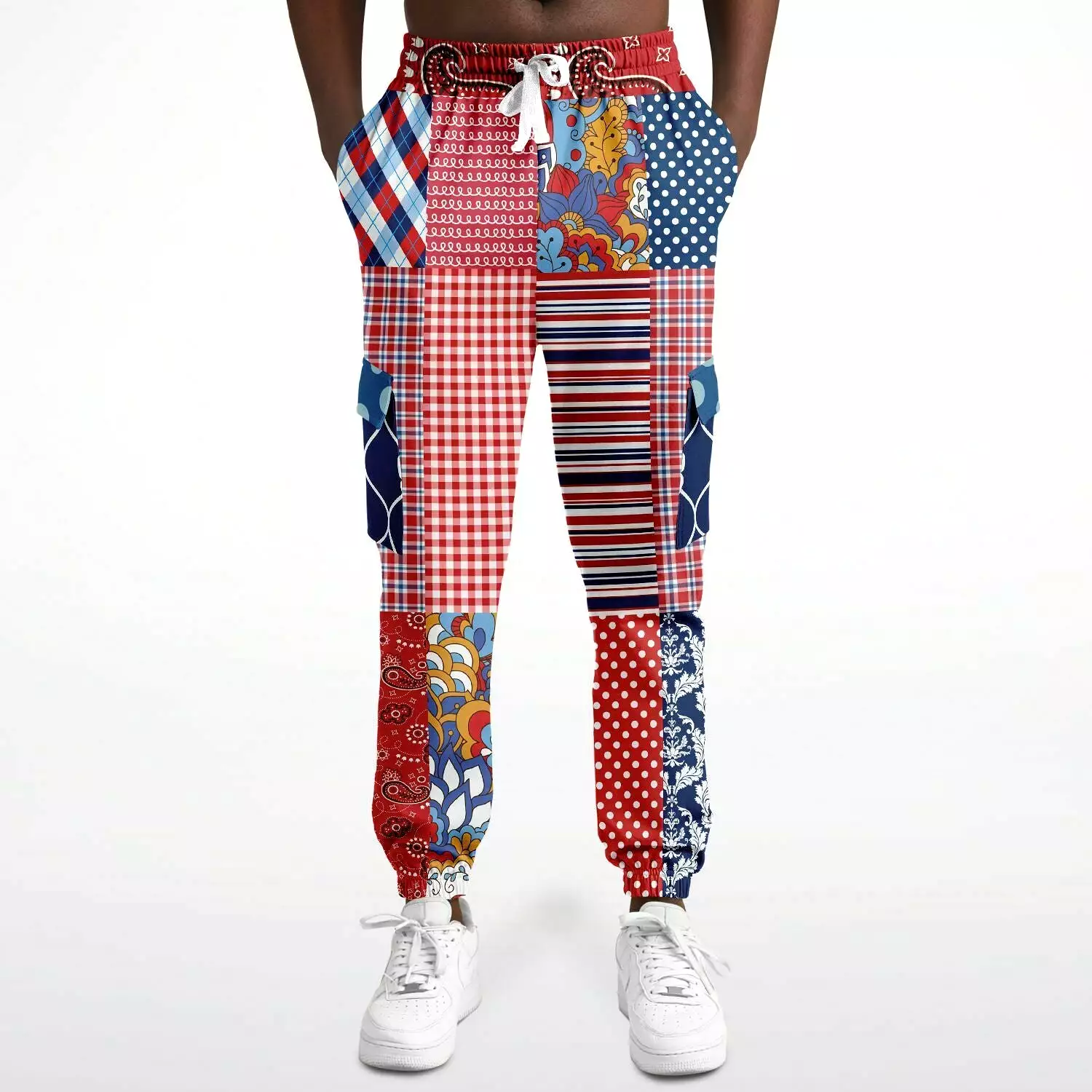 Liberty Bell Floral Stripe Polka Dot Unisex Cargo Sweats