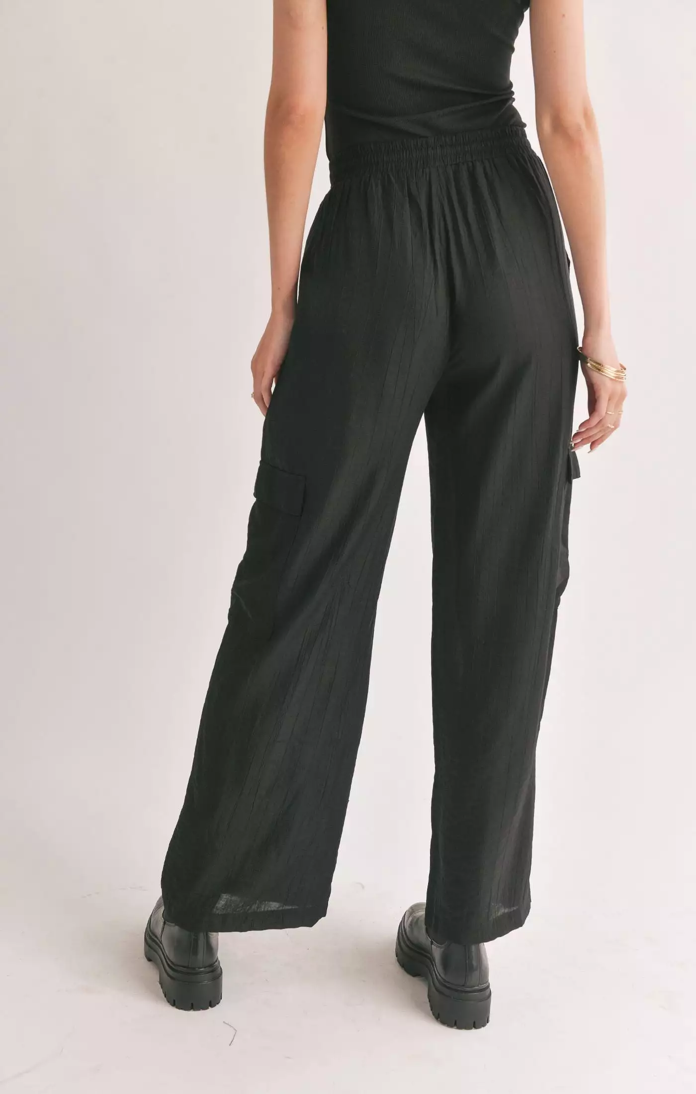 Light A Fire Side Slit Cargo Pants