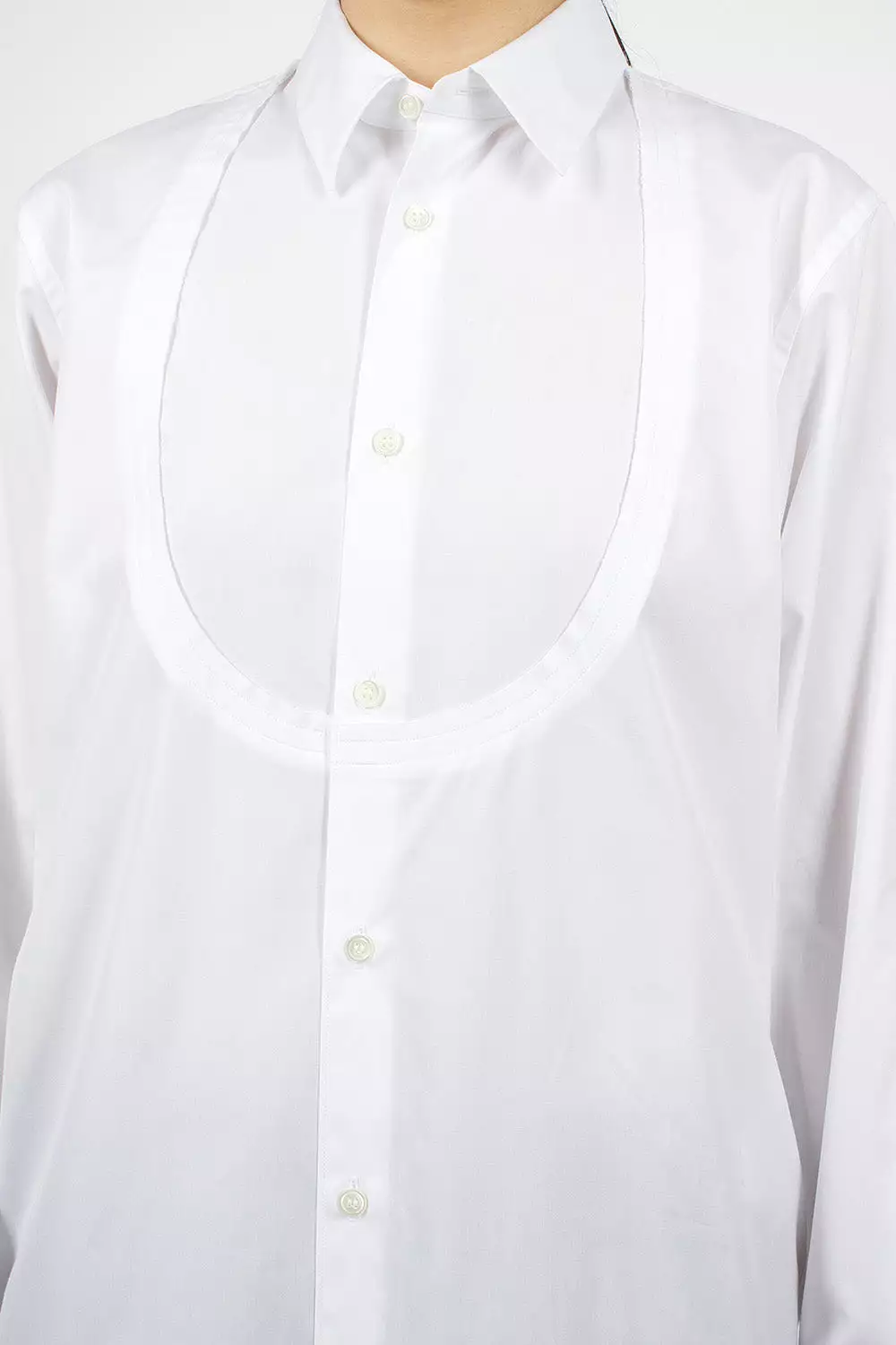 Long Bib Shirt White