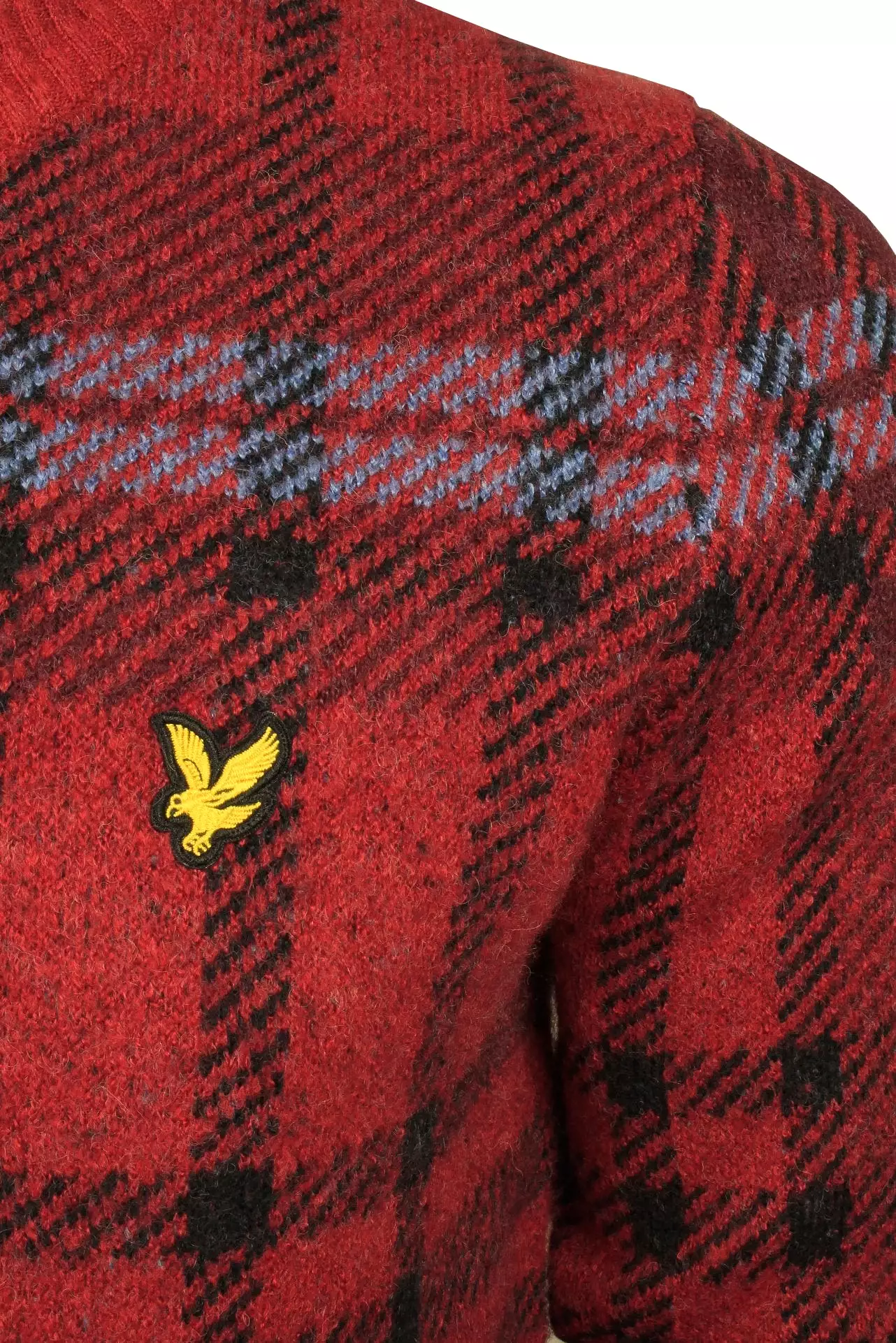 Lyle & Scott Mens Crew Neck Check Knit Jumper