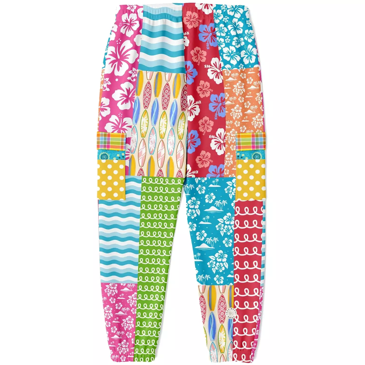 Maui Waui Hawaiian Patchwork Unisex Cargo Sweats