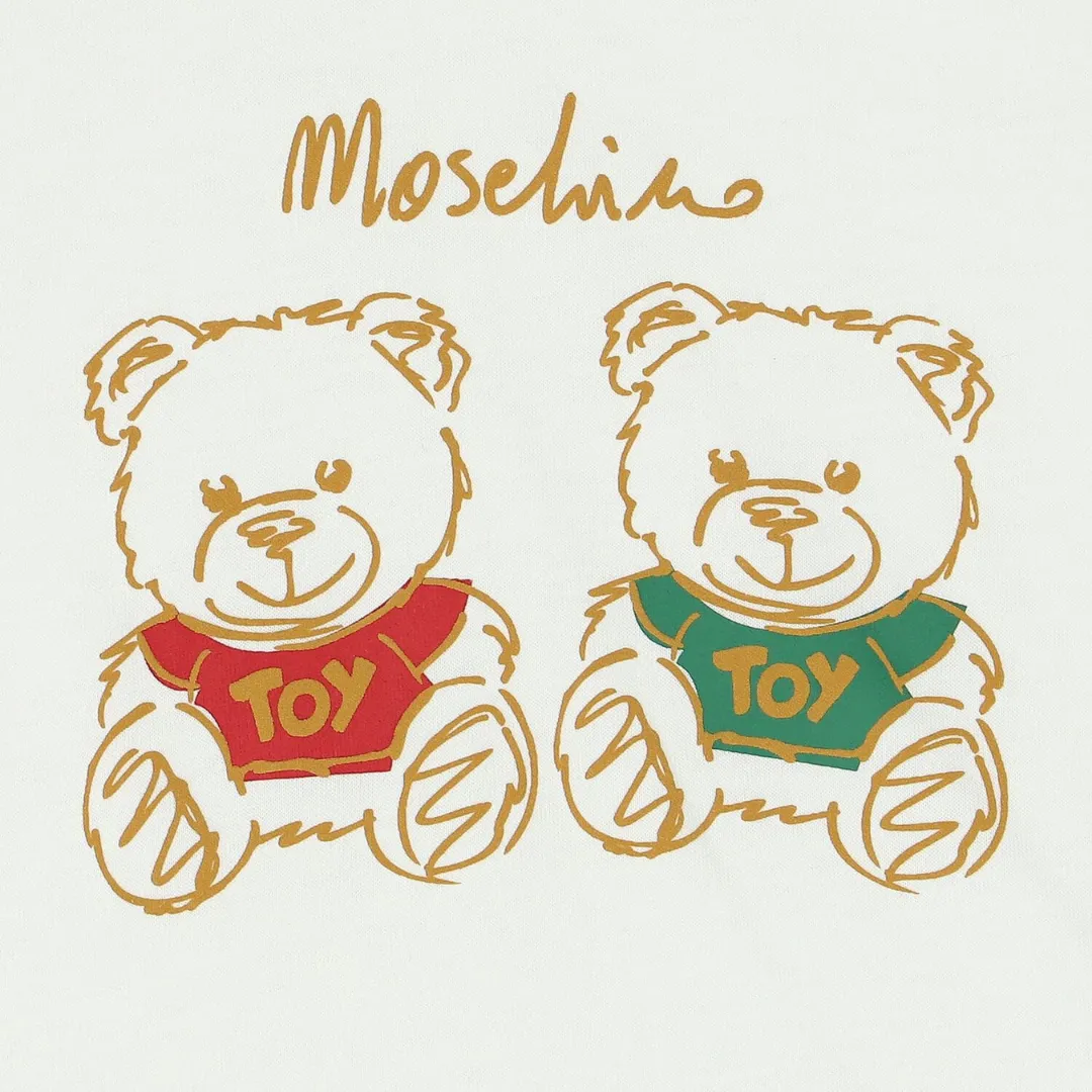 Moschino T-Shirt Twin Bear White