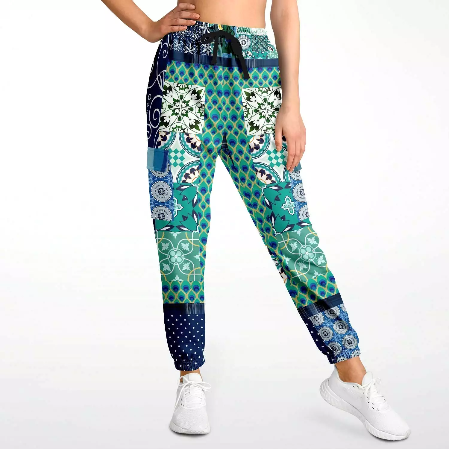 Mykonos Floral Patchwork Unisex Cargo Sweats