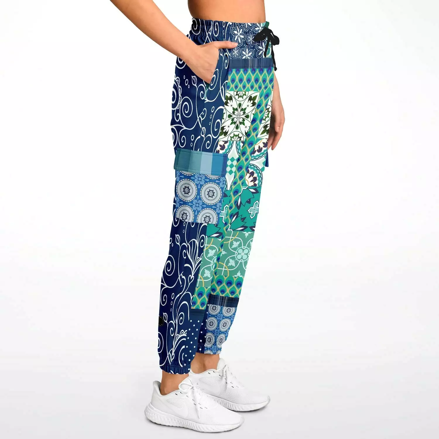 Mykonos Floral Patchwork Unisex Cargo Sweats