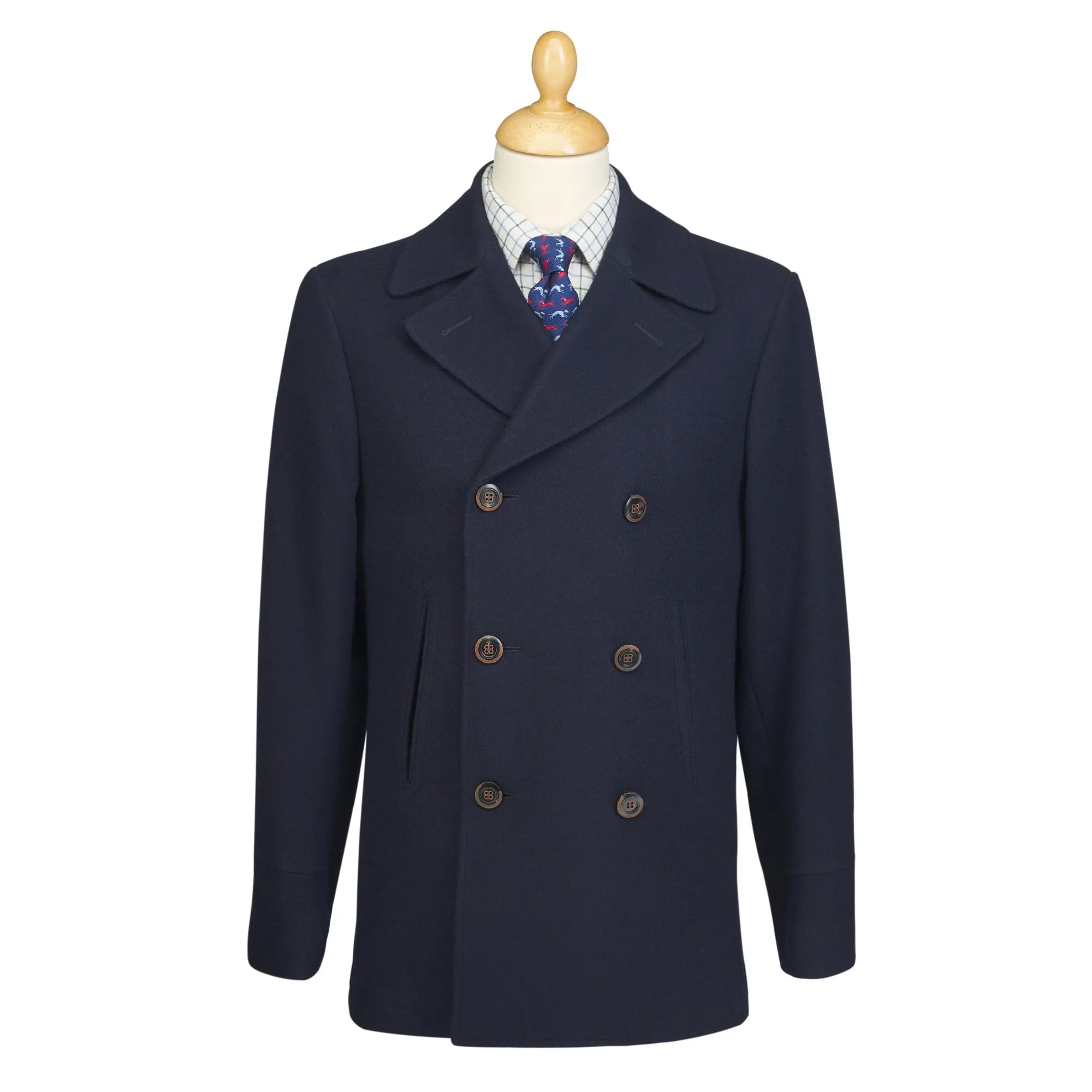 Navy Rugby Reefer Coat