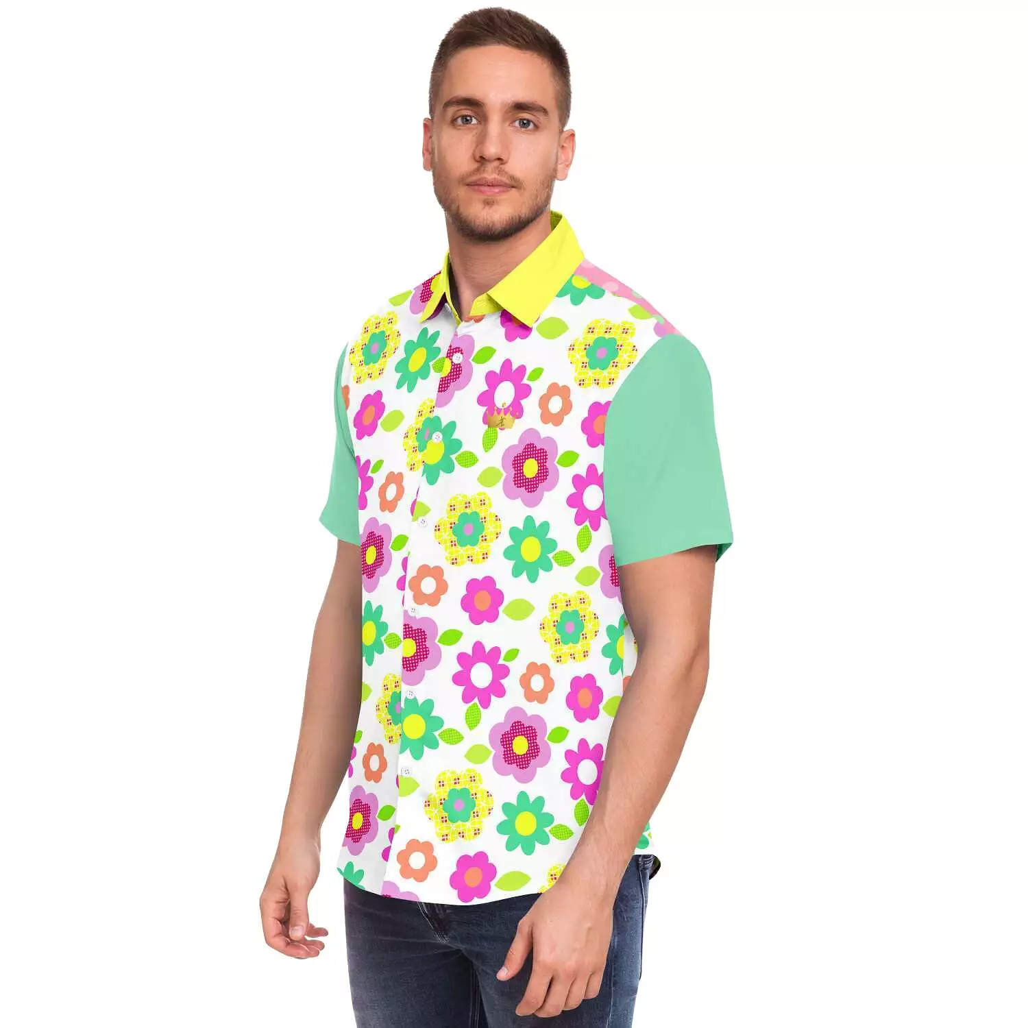 Oopsie Daisy Short Sleeve Button Down Shirt