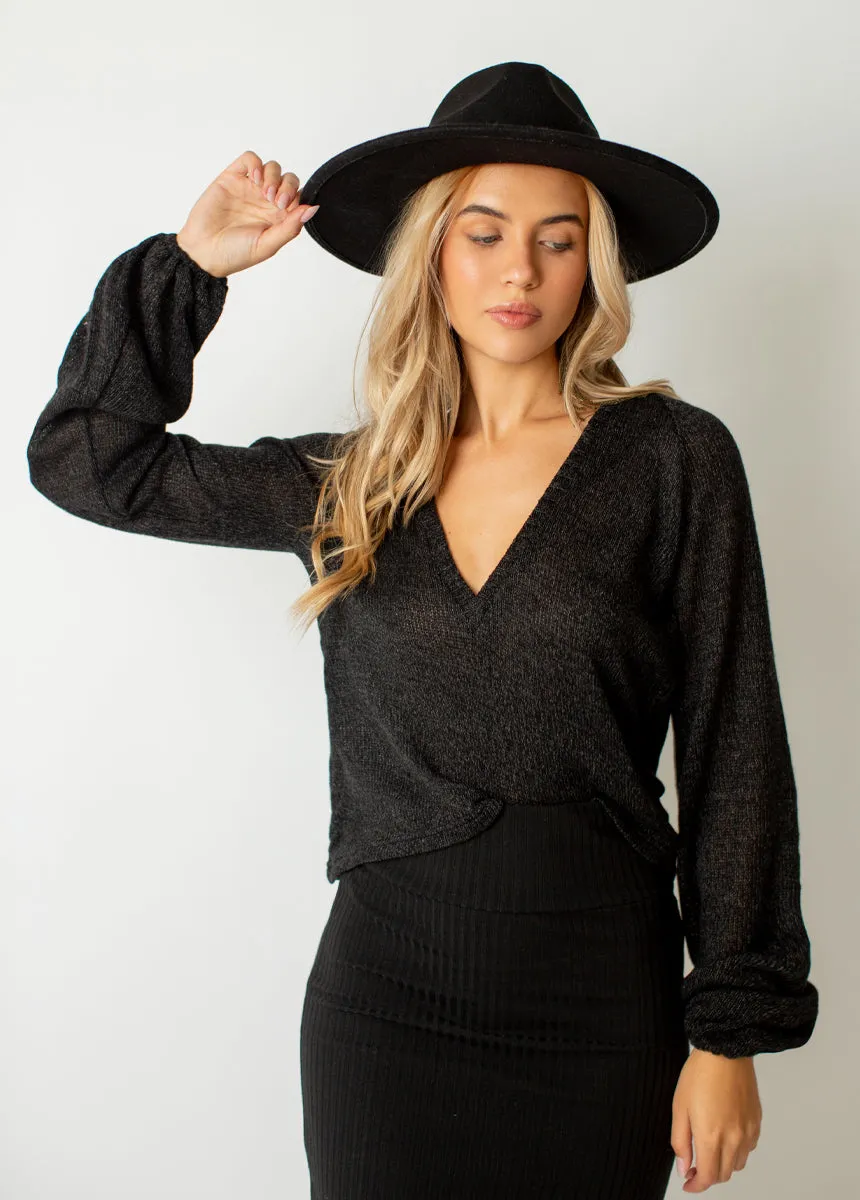 Ottoline Sweater in Heather Black