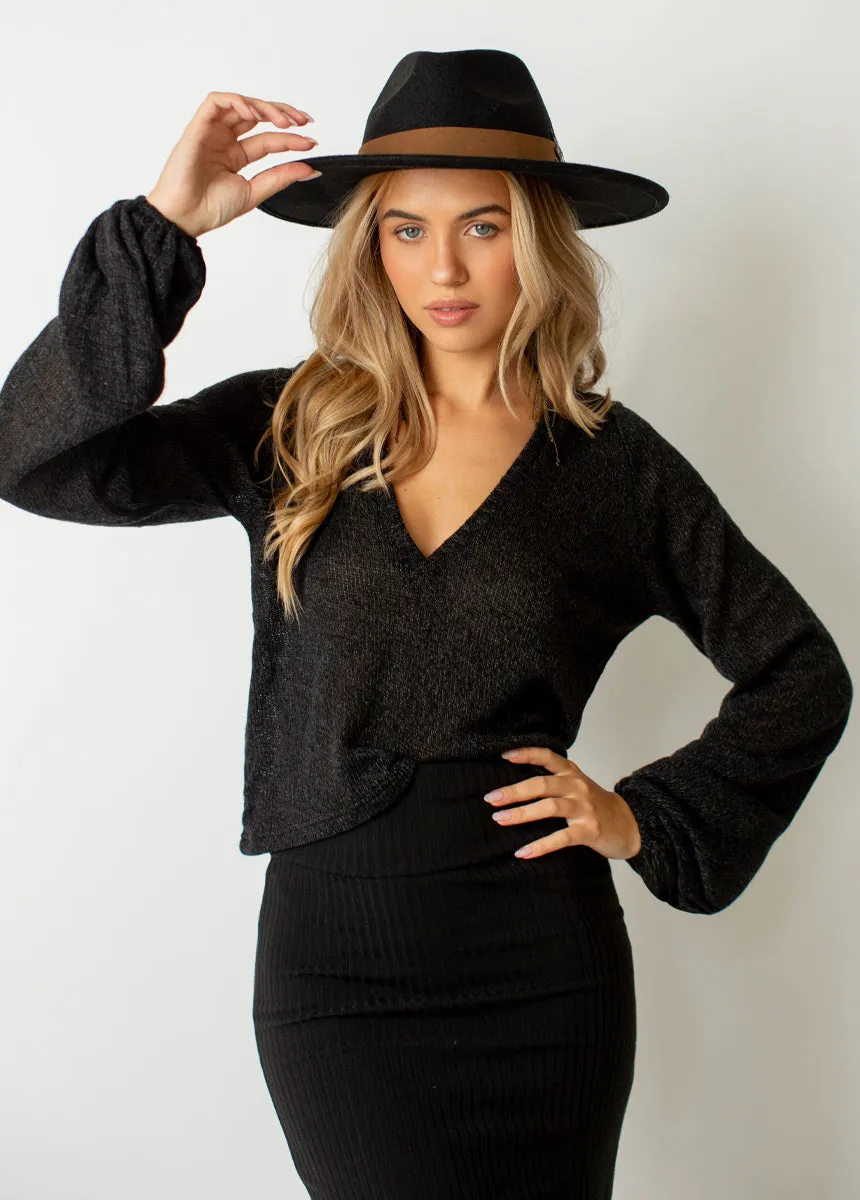 Ottoline Sweater in Heather Black