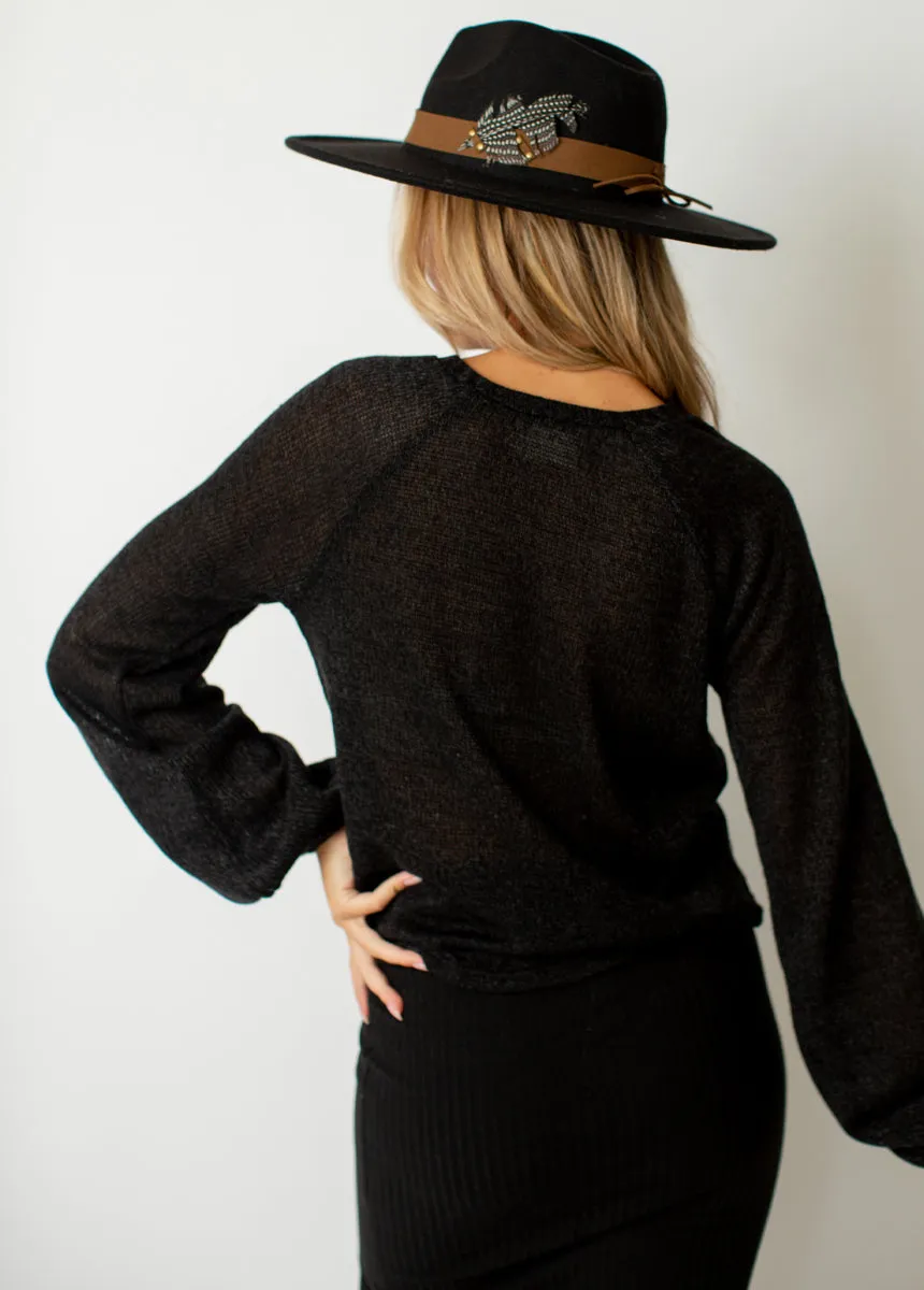 Ottoline Sweater in Heather Black