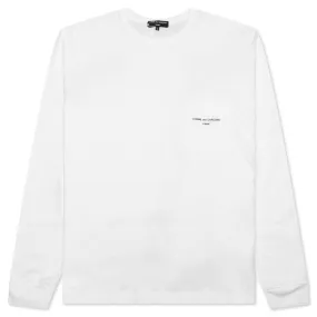 Pocket Logo L/S T-Shirt - White