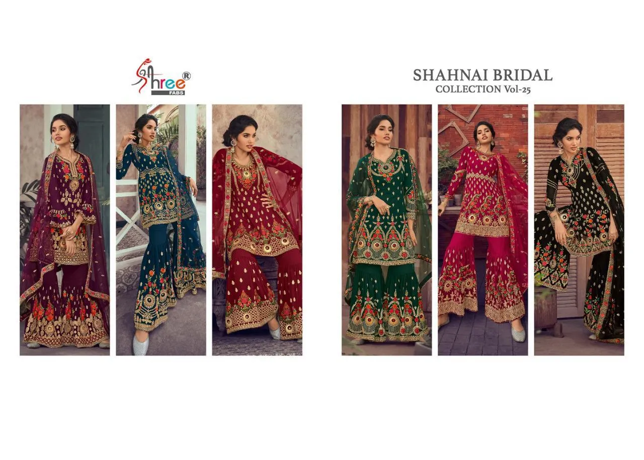 Shree Fabs Shehnai Bridal Collection Vol 25 Georgette Bridal Wear Suit