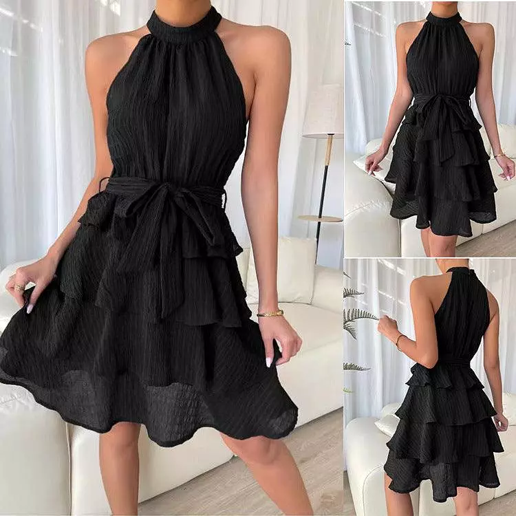 Sleeveless Ruffled Party Dress