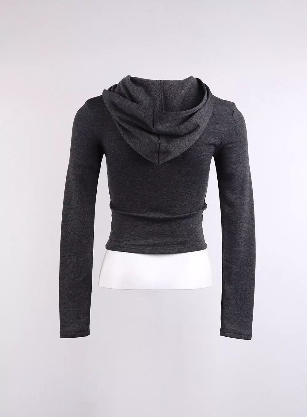 Solid Cropped Hoodie CJ423