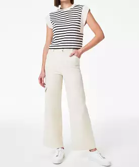 Spanx Stretch Twill Cropped Trouser - Eggshell