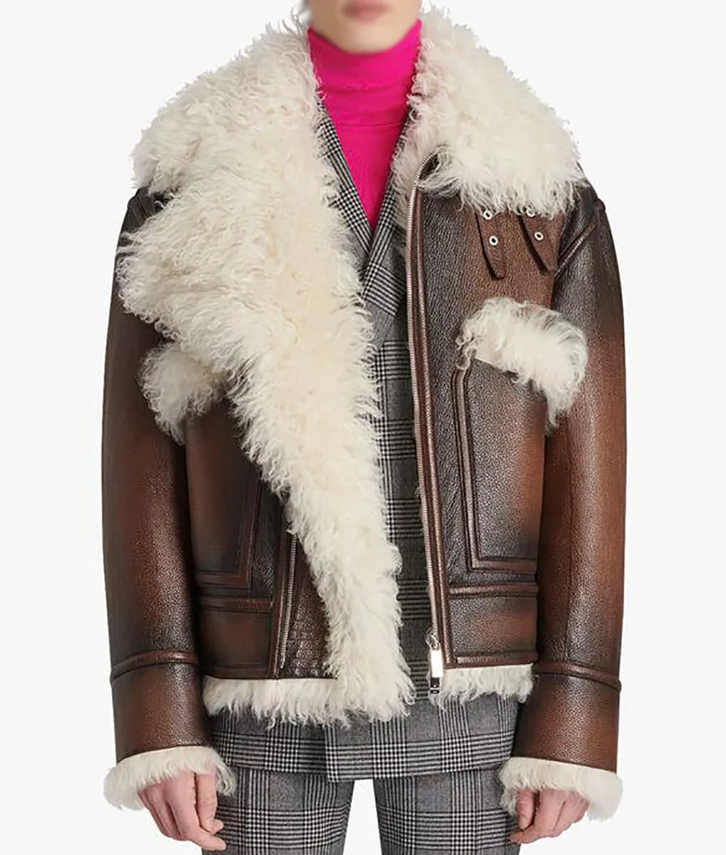 Steve Harvey Shearling Jacket - Steve Harvey Aviator Jacket