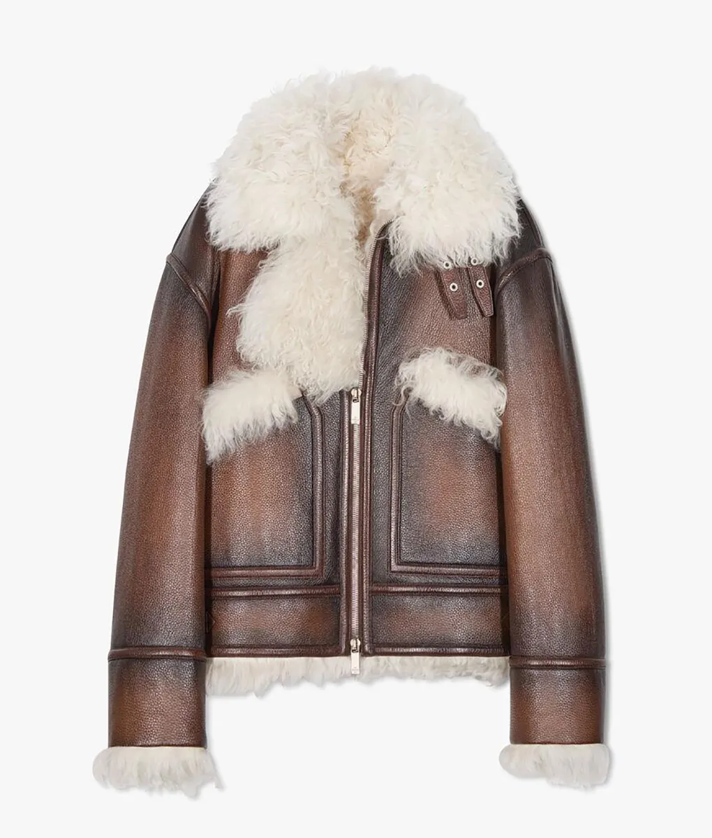 Steve Harvey Shearling Jacket - Steve Harvey Aviator Jacket