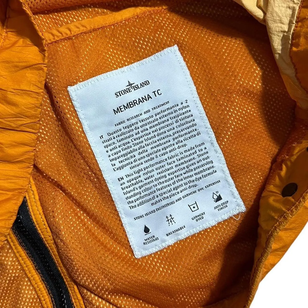 Stone Island Orange Membrana-TC Jacket