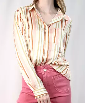 Stripe Buttondown Blouse - Neutral Stripe