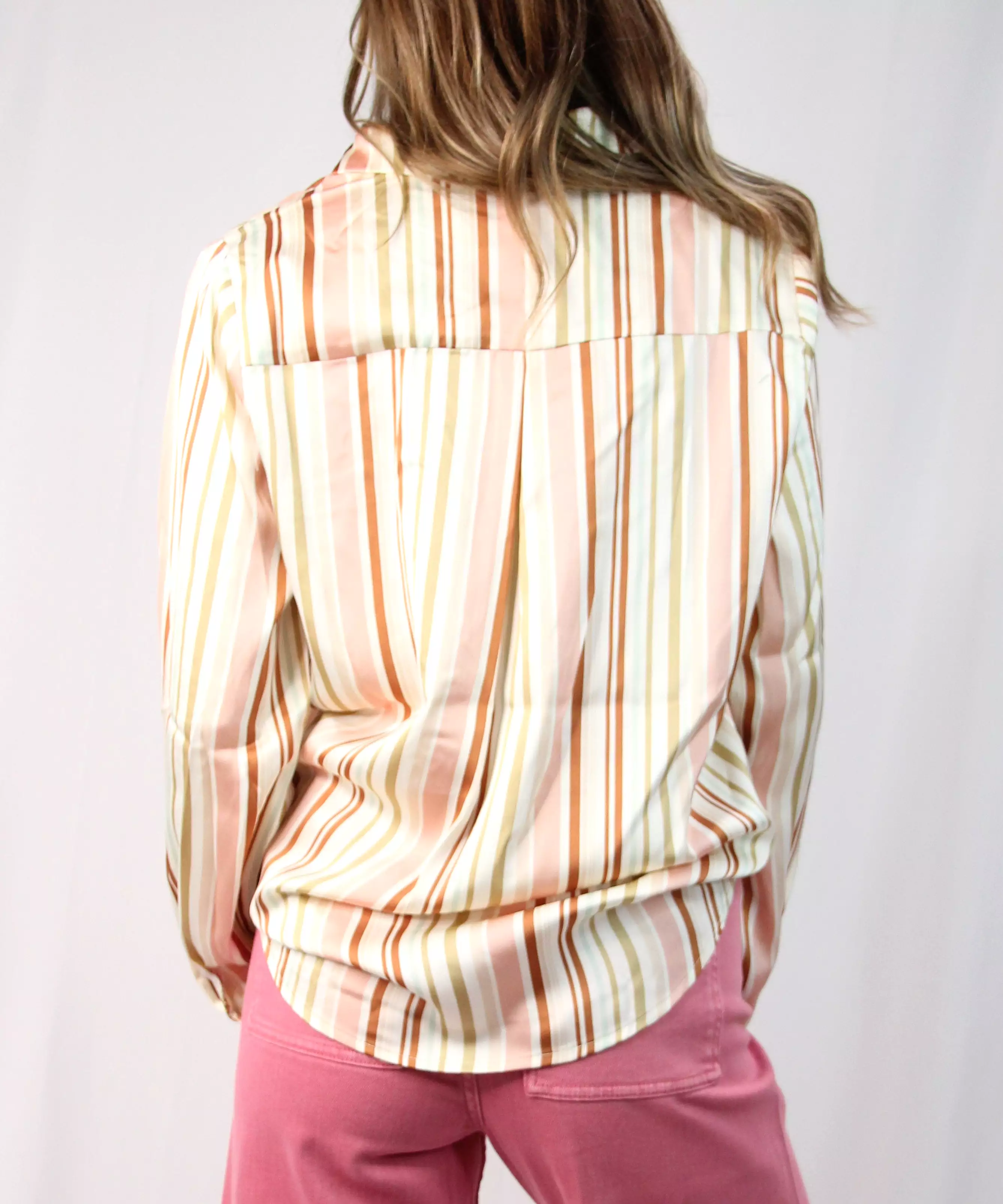 Stripe Buttondown Blouse - Neutral Stripe