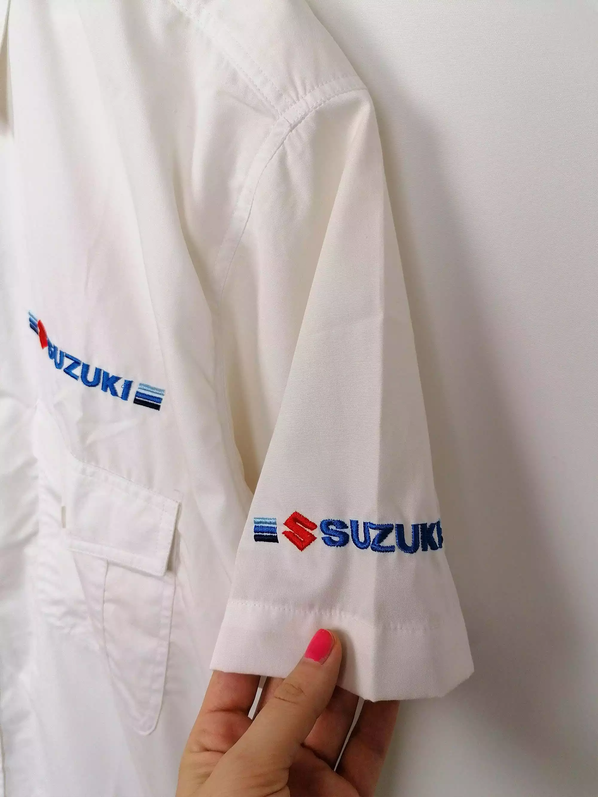 SUZUKI Team Short Sleeve White Shirt - size M-L