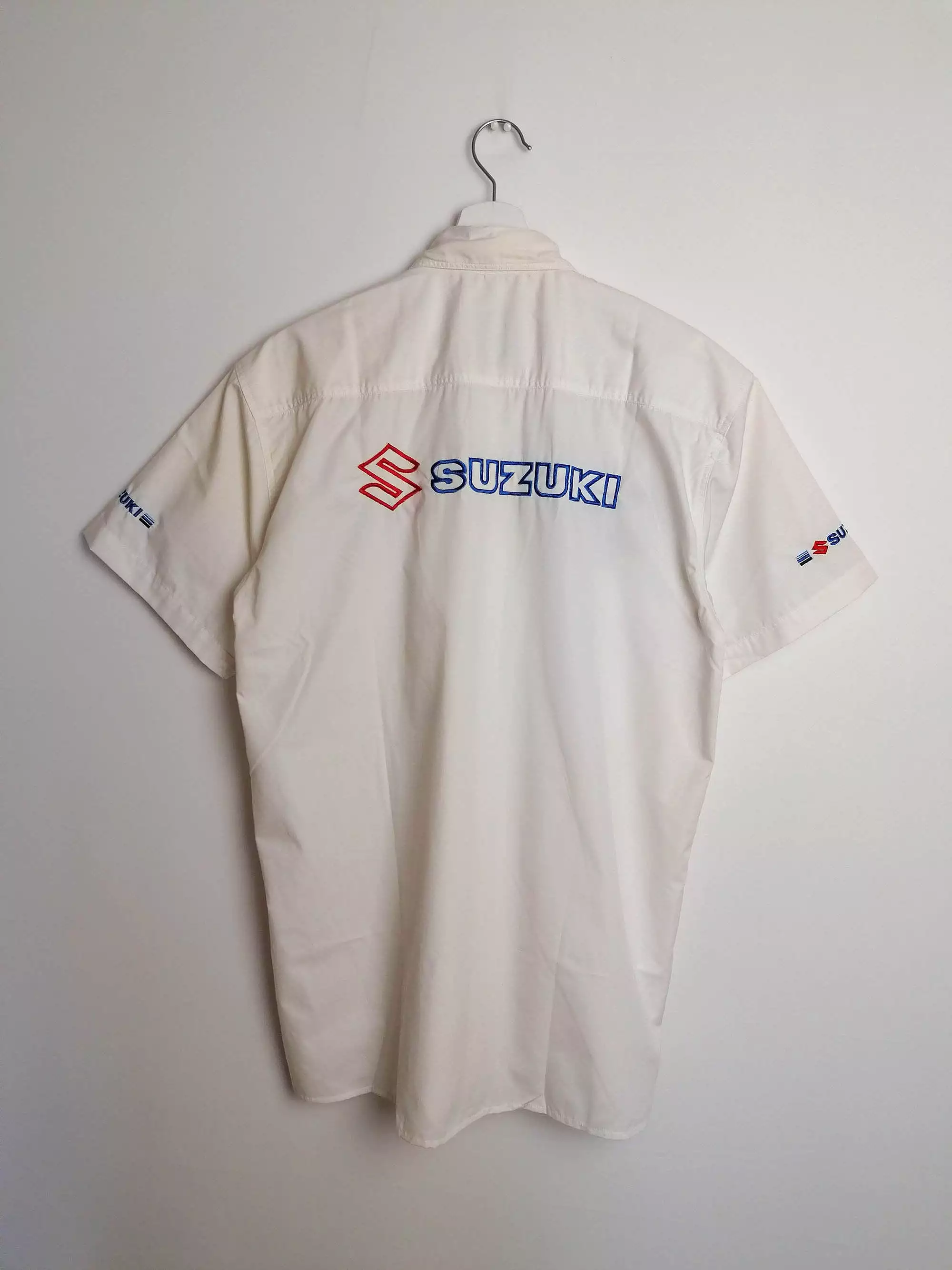 SUZUKI Team Short Sleeve White Shirt - size M-L