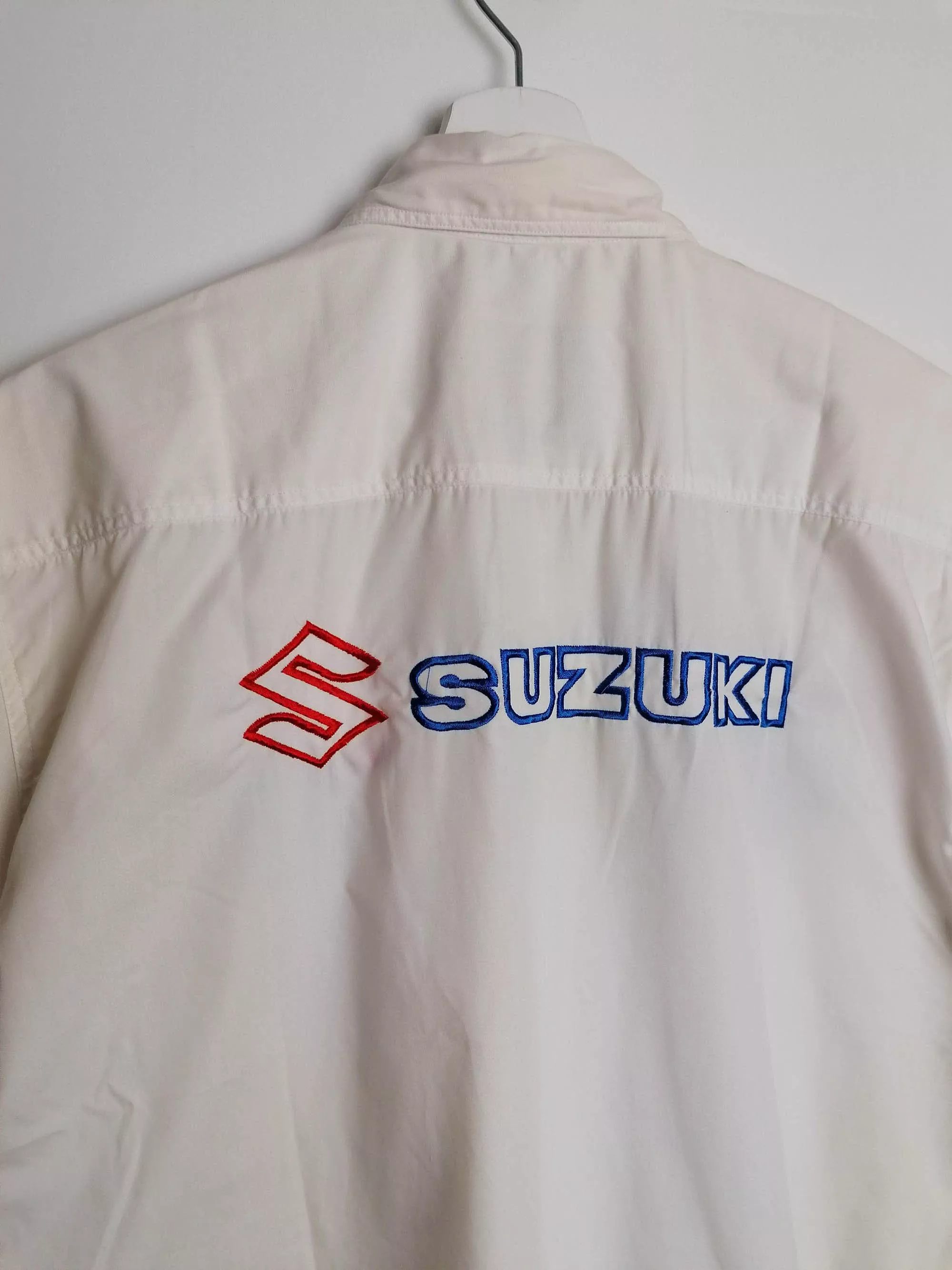 SUZUKI Team Short Sleeve White Shirt - size M-L