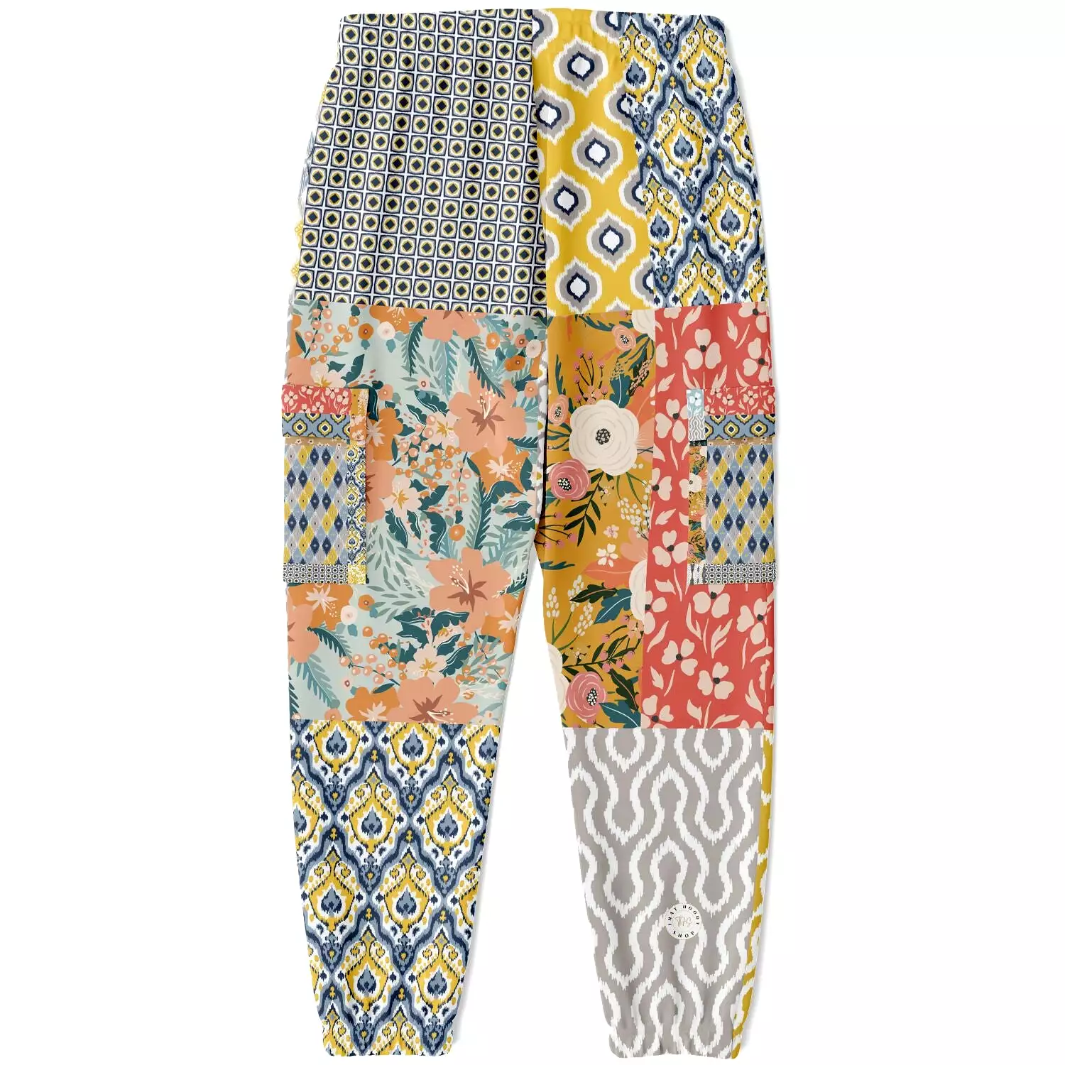 Tallulah Bankhead Yellow Patchwork Unisex Cargo Sweats