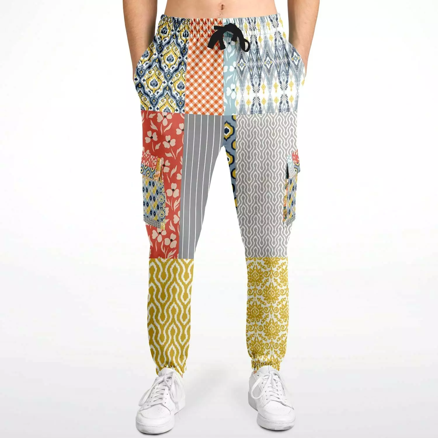 Tallulah Bankhead Yellow Patchwork Unisex Cargo Sweats