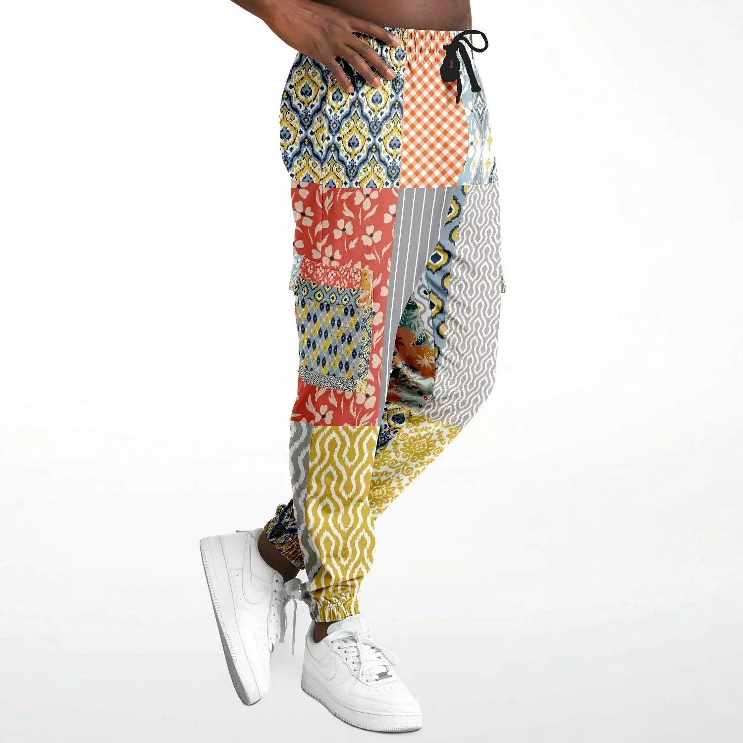 Tallulah Bankhead Yellow Patchwork Unisex Cargo Sweats