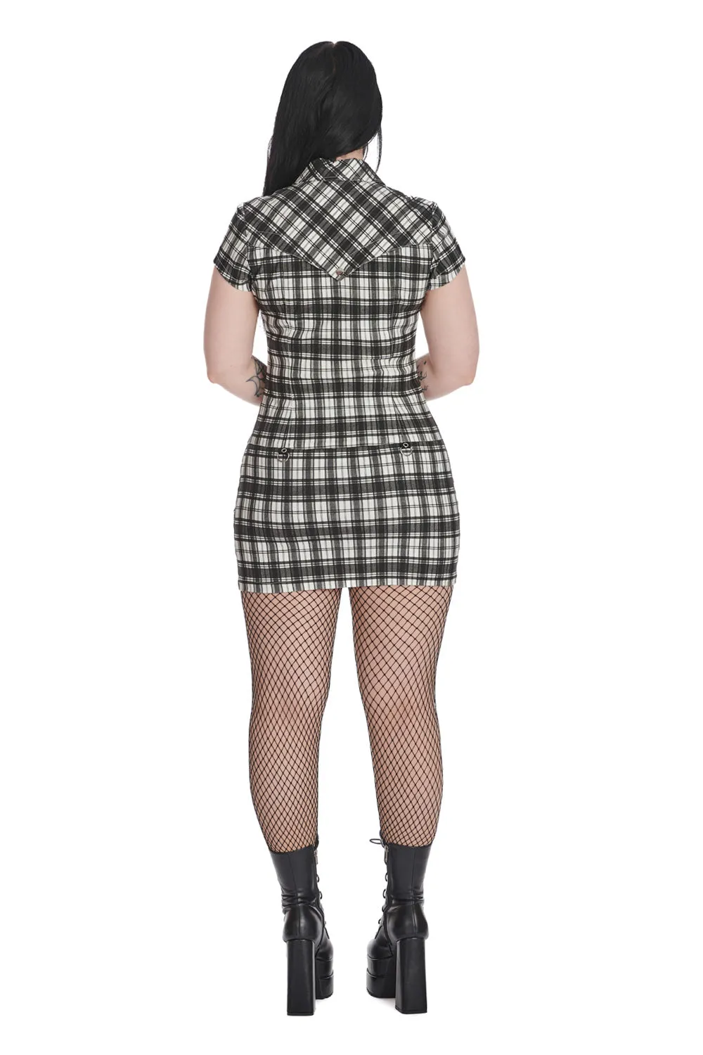 TARTAN NIGHT ZIP DRESS